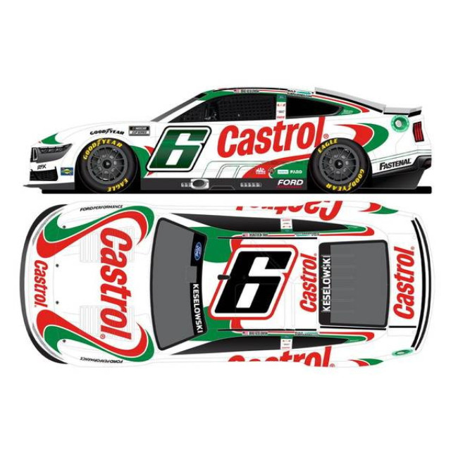 [MDL] Lionel Racing(ライオネルレーシング) 1/64 CASTROL 2024 フォード マスタング ブラッド・ケセロウスキー #6 ダーリントン スローバック 完成品 ミニカー(LR307161) 京商
