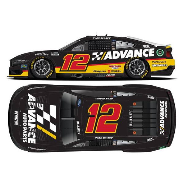 [MDL] Lionel Racing(ライオネルレーシング) 1/64 ADVANCE AUTO PARTS 2024 フォード マスタング ライアン・ブレイニー #12 完成品 ミニカー(LR307109) 京商