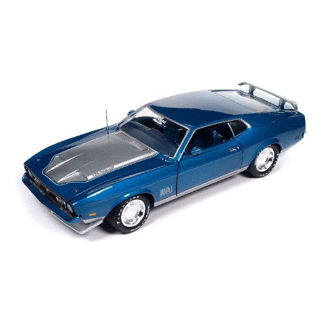 [MDL] 1/18 1971 フォード マスタング マッハ 1 Code Q ブルー(地中海ブルー) 完成品 ミニカー(AMM1335) AMERICAN MUSCLE(アメリカンマッスル)