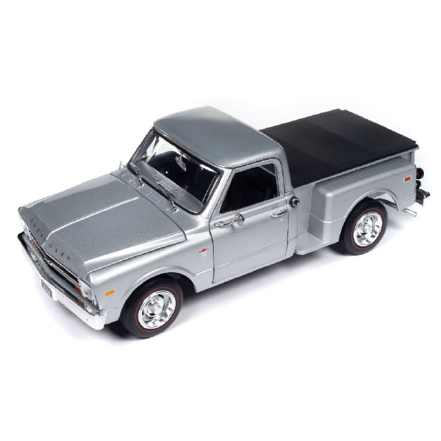 [MDL] 1/18 1968 シェビー C10 ピックアップ ステップサイド シルバー カスタム 完成品 ミニカー(AW324) AUTO WORLD(オートワールド)