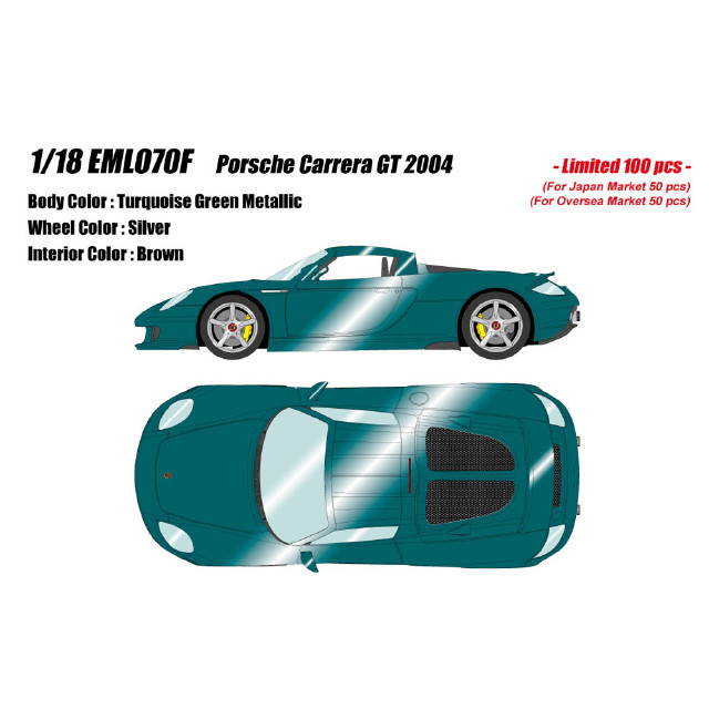 [MDL] 1/18 Porsche Carrera(ポルシェ カレラ) GT 2004 ターコイズグリーンメタリック 完成品 ミニカー(EML070F) EIDOLON(アイドロン)