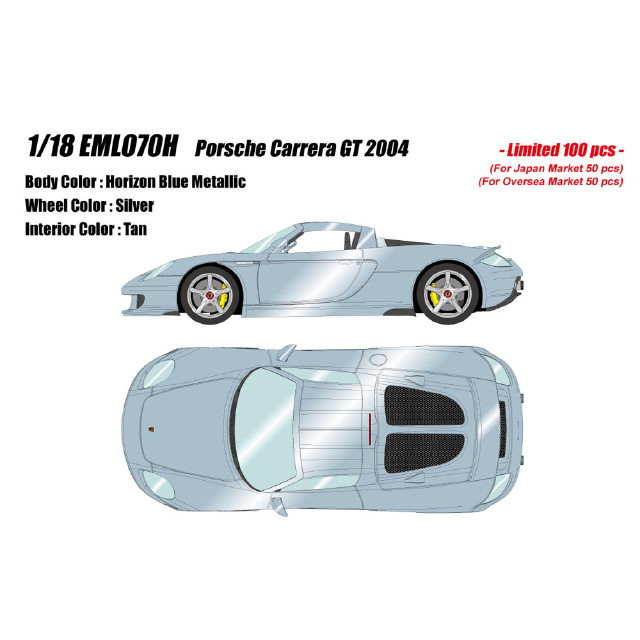 [MDL] 1/18 Porsche Carrera(ポルシェ カレラ) GT 2004 ホライゾンブルーメタリック 完成品 ミニカー(EML070H) EIDOLON(アイドロン)