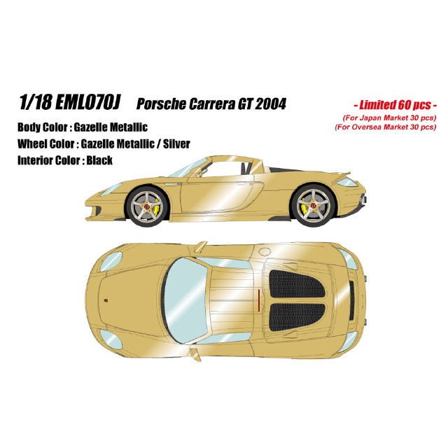[MDL] 1/18 Porsche Carrera(ポルシェ カレラ) GT 2004 ガゼルメタリック 完成品 ミニカー(EML070J) EIDOLON(アイドロン)