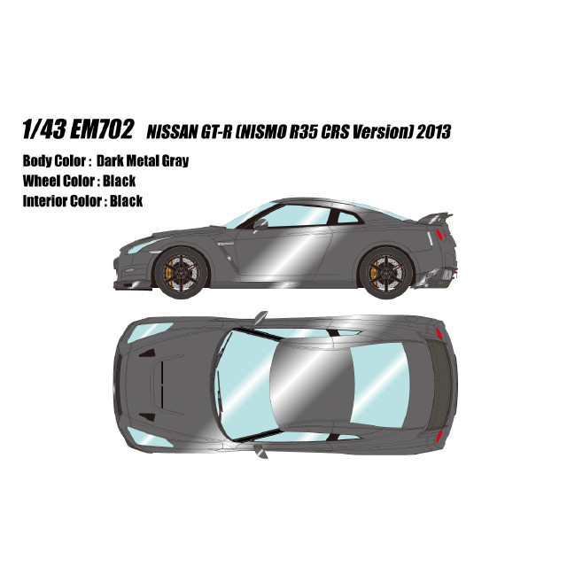 [MDL] 1/43 NISSAN GT-R(NISMO R35 CRS Version) 2013 ダークメタルグレー 完成品 ミニカー(EM702) EIDOLON(アイドロン)