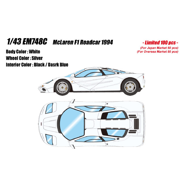 [MDL] EIDOLON COLLECTION(アイドロンコレクション) 1/43 McLaren F1 Roadcar(マクラーレン F1 ロードカー) 1994 ホワイト 完成品 ミニカー(EM748C) EIDOLON(アイドロン)
