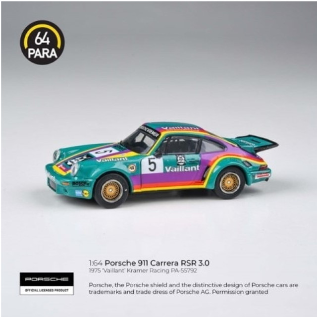 [MDL]PARA64 1/64 ポルシェ 911 3.0 RSR 1974 Vaillant フォトエッチング加工ホイール LHD 完成品 ミニカー(PA-55792) PARAGON(パラゴン)