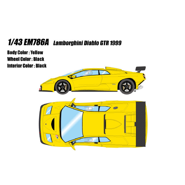 [MDL] 1/43 Lamborghini Diablo GTR 1999 イエロー 完成品 ミニカー(EM786A) EIDOLON(アイドロン)