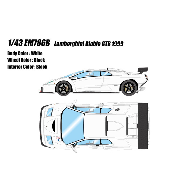 [MDL] 1/43 Lamborghini Diablo GTR 1999 ホワイト 完成品 ミニカー(EM786B) EIDOLON(アイドロン)