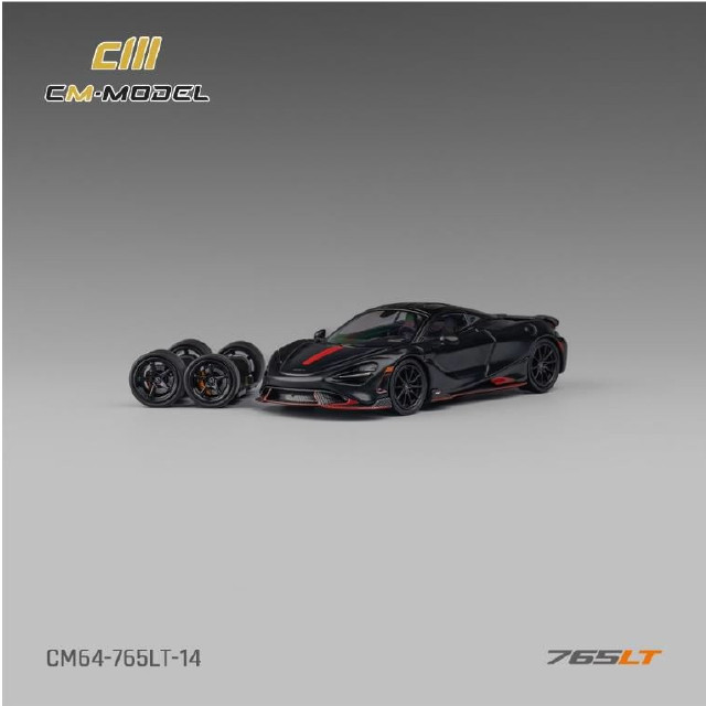 [MDL] 1/64 McLaren 765LT マットブラック 完成品 ミニカー(CM64-765LT-14) CM MODEL