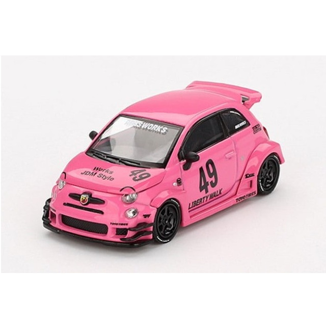 [MDL] MINI-GT 1/64 アバルト 595 LB-WORKS x Abas Works ピンク(左ハンドル) 完成品 ミニカー(MGT00851-L) TSM(トゥルースケールミニチュアズ)