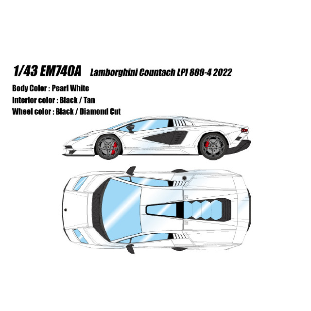 [MDL] 1/43 Lamborghini Countach LPI 800-4 2022 パールホワイト 完成品 ミニカー(EM740A) EIDOLON(アイドロン)