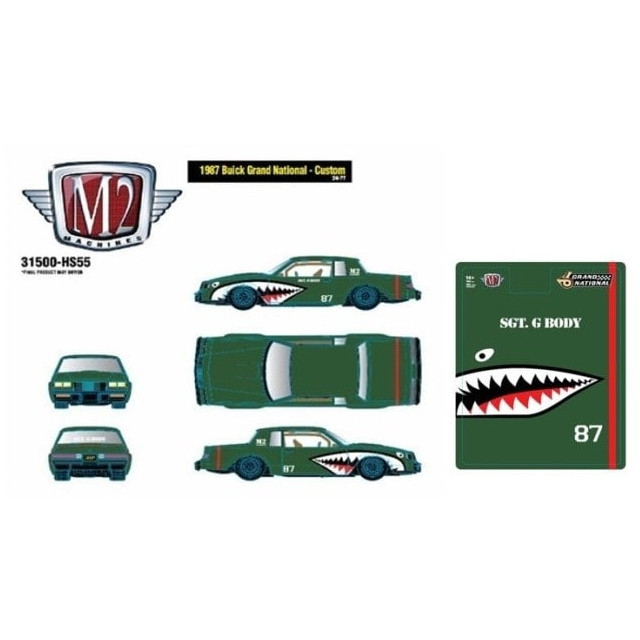 [MDL] 1/64 1987 Buick Grand National - Custom 完成品 ミニカー(31500-HS55) M2 MACHINES(M2マシーン)