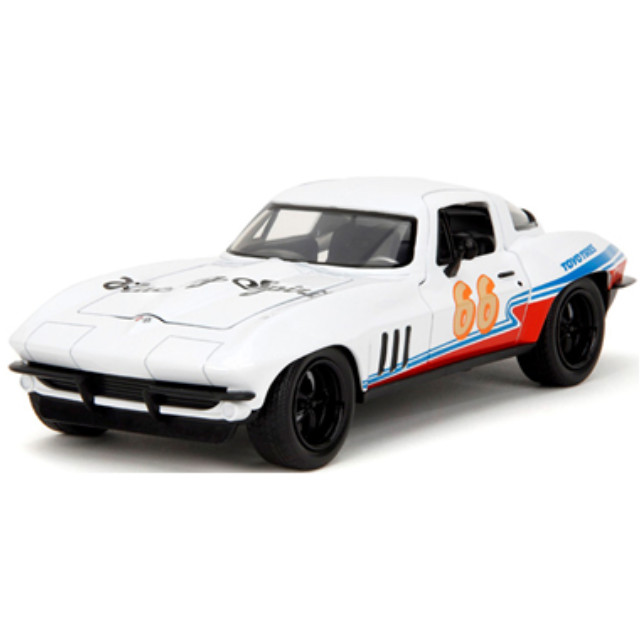 [MDL] BIGTIME MUSCLE(ビッグタイム マッスル) 1/24 1966 シェビー コルベット #66 ホワイト 完成品 ミニカー(JADA35205) Jada Toys(ジャダトイズ)