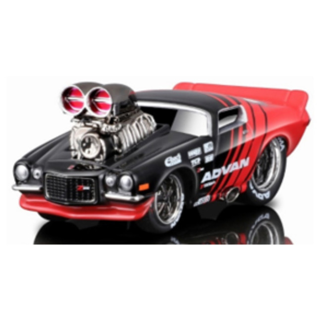 [MDL] Muscle Machines(マッスルマシーンズ) 1/64 MM 1971 シボレー カマロ ブラック/レッド 完成品 ミニカー(MS15554BKR) Maisto(マイスト)