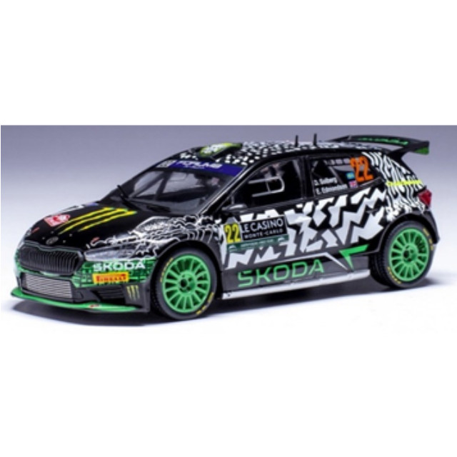 [MDL] 1/43 シュコダ ファビア ラリー2 モンテカルロラリー2024 #22 O.Solberg/E.Edmondson 完成品 ミニカー(RAM918) IXO Models(イクソモデルス)