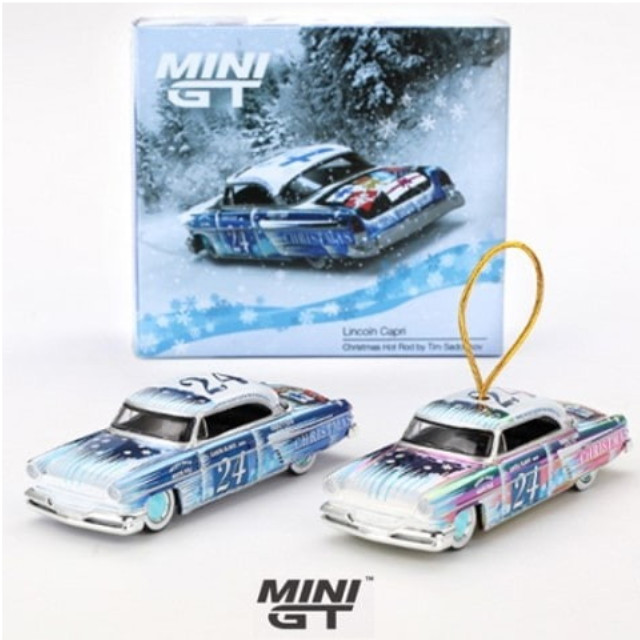 [MDL] MINI-GT 1/64 リンカーン カプリ ホットロッド by Tim Sadchikov 2024 クリスマスエディション(左ハンドル) 完成品 ミニカー(MGT00888-L) TSM(トゥルースケールミニチュアズ)