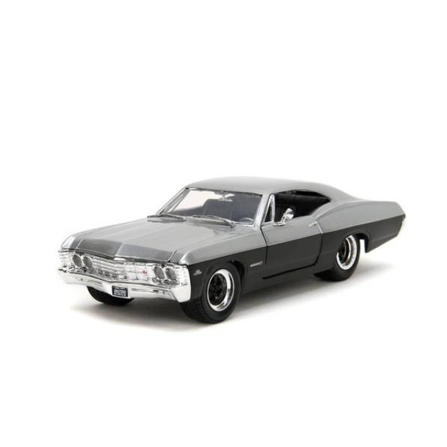 [MDL] BIGTIME MUSCLE(ビッグタイム マッスル) 1/24 1967 シェビー インパラ SS シルバー/ブラック 完成品 ミニカー(JADA35217) Jada Toys(ジャダトイズ)