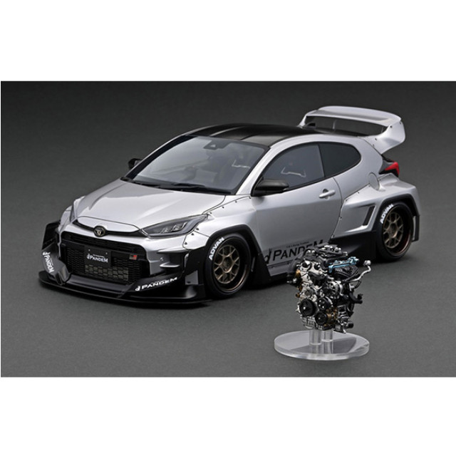 [MDL] (再販) 1/18 PANDEM GR YARIS(ヤリス)(4BA) Silver With Engine 完成品 ミニカー(IG2904) ignition model(イグニッションモデル)