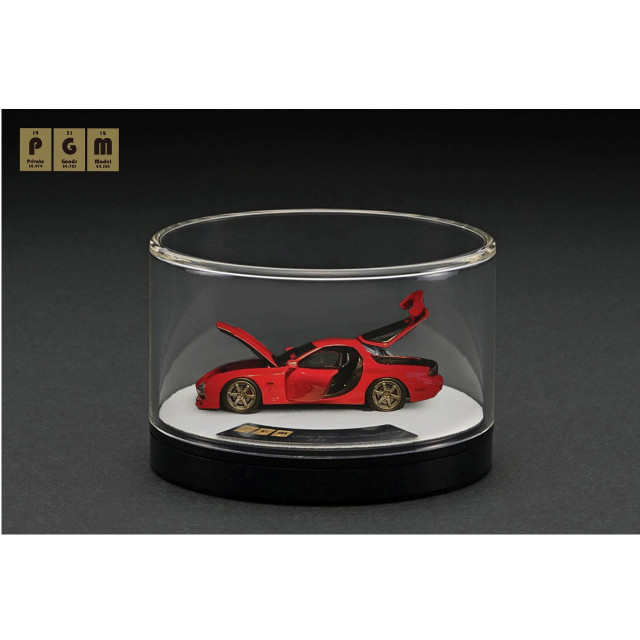 [MDL] Mazda RX-7(レッド) Rotating display(回転台座バージョン) 1/64 完成品 ミニカー(PGM-640804-2) PGM(プライベートグッズモデル)