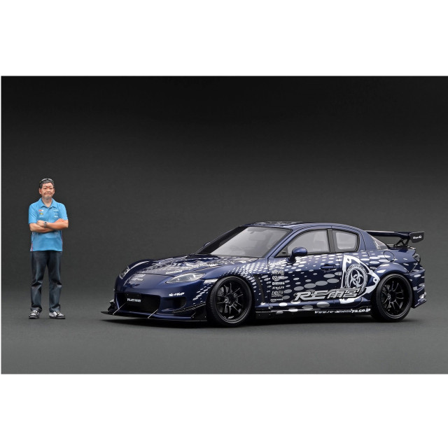 [MDL] (再販) 1/18 Mazda RX-8(SE3P) RE Amemiya Blue Metallic(ブルーメタリック) With Mr. Amemiya 完成品 ミニカー(IG3243) ignition model(イグニッションモデル)