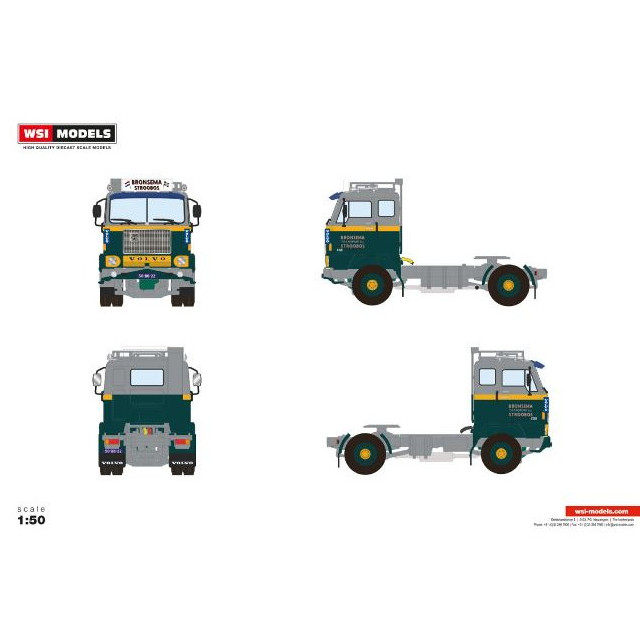 [MDL] 1/50 Bronsema Stroobos VOLVO F88 4X2 完成品 ミニカー(01-4878) WSI MODELS
