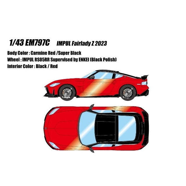 [MDL] 1/43 IMPUL Fairlady Z(インパル フェアレディ Z) 2023 カーマインレッド/スーパーブラック 完成品 ミニカー(EM797C) EIDOLON(アイドロン)
