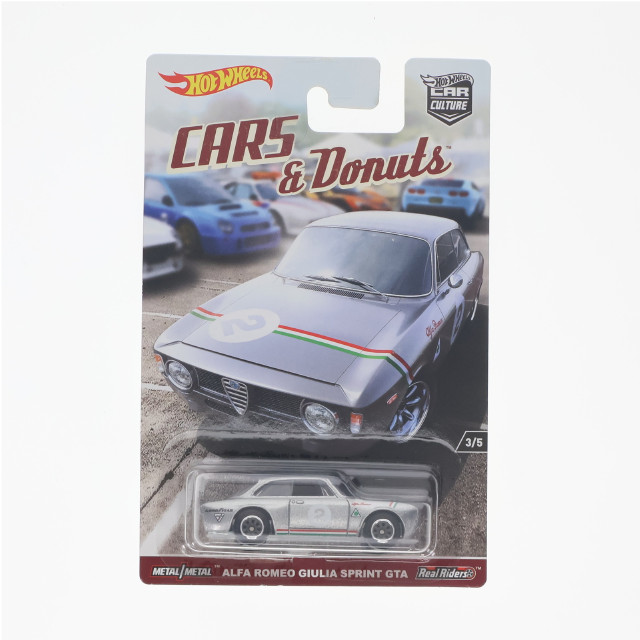 [MDL] Hot Wheels(ホットウィール) CAR CULTURE CARS&Donuts 1/64 ALFA ROMEO(アルファロメオ) GIULIA SPRINT GTA(シルバー×レッド×グリーン) 完成品 ミニカー(DWH87) マテル