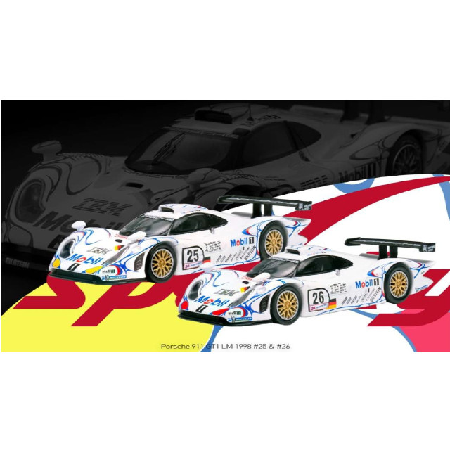 [MDL] 1/64 Porsche(ポルシェ) 911 GT1 LM 1998 #25 & #26 完成品 ミニカー(YCOMBO64023) Sparky(スパーキー)/TOY EAST(トイ・イースト)