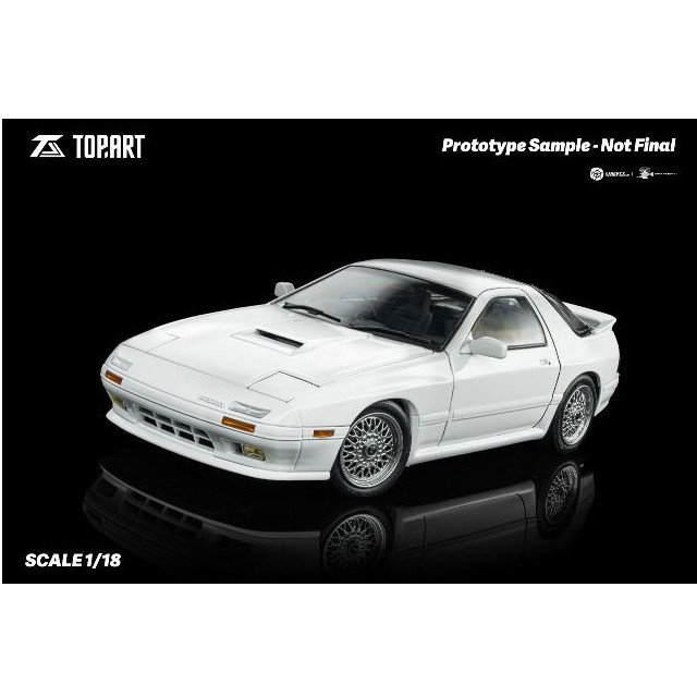 [MDL] 1/18 マツダ RX7 FC3S 1989 ホワイト Silver Wheel 完成品 ミニカー(TP0009) Top Art(トップアート)