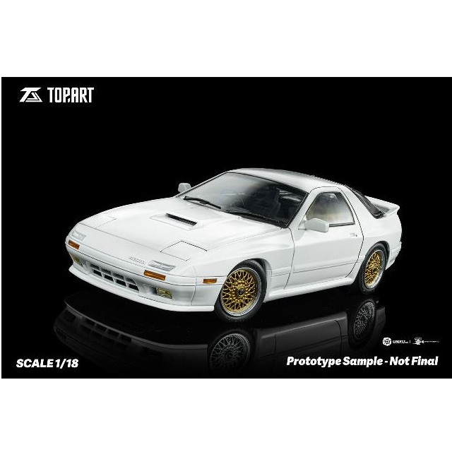[MDL] 1/18 マツダ RX7 FC3S 1989 ホワイト Gold Wheel 完成品 ミニカー(TP0010) Top Art(トップアート)