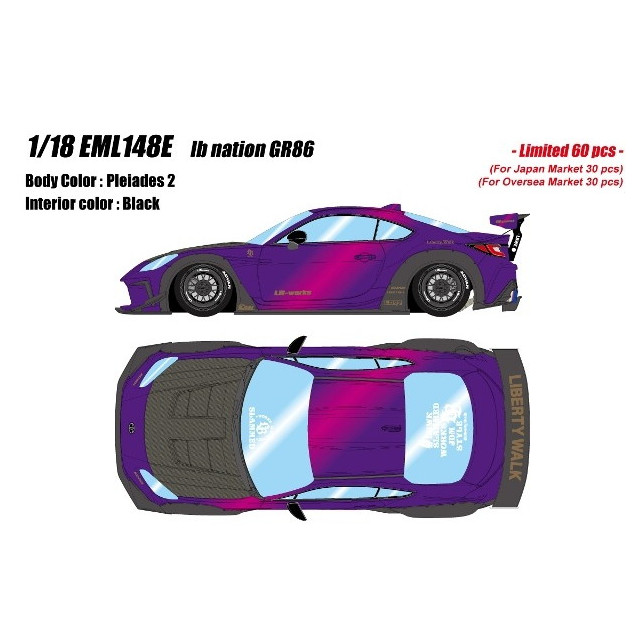 [MDL] 1/18 lb nation GR86 プレアデス2 完成品 ミニカー(EML148E) EIDOLON(アイドロン)