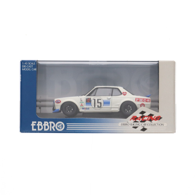 [MDL] RACING CAR COLLECTION 1/43 NISSAN SKYLINE(スカイライン) GT-R KPGC10 Racing 1972 NGK #15(ホワイト×ブルー) 完成品 ミニカー(43240) EBBRO(エブロ)