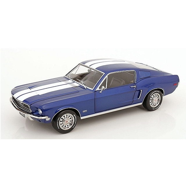 [MDL] 1/12 フォード Mustang(マスタング) GT Fastback 1968(ブルーメタリック/ホワイト) 完成品 ミニカー(KKDC120224) KK scale(ケーケースケール)