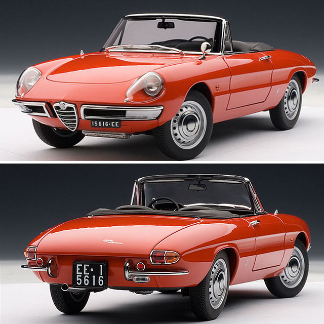 [MDL] MILLENNIUM 1/18 ALFA ROMEO 1600 Duetto Spider(アルファロメオ1600デュエットスパイダー)(レッド) 完成品 ミニカー(70137) AUTOart(オートアート)