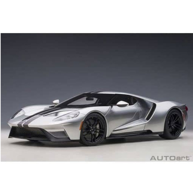 [MDL] 1/12 フォード GT 2017(メタリック・シルバー×ブラック・ストライプ) 完成品 ミニカー(12108) AUTOart(オートアート)