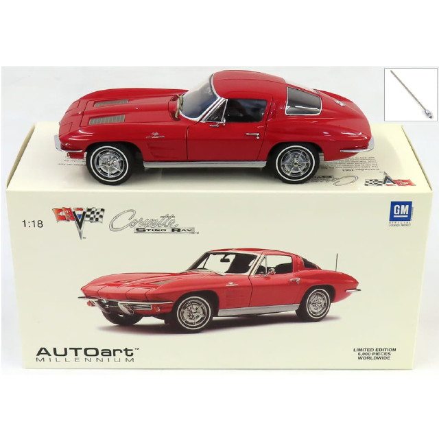 [MDL] MILLENNIUM 1/18 CHEVROLET CORVETTE 1963 COUPE(リバーサイドレッド) 完成品 ミニカー(71183) AUTOart(オートアート)
