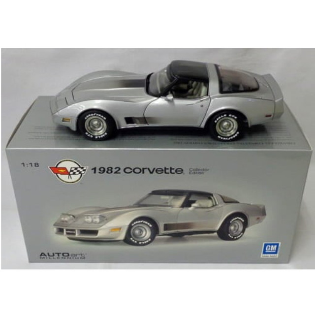 [MDL] MILLENNIUMシリーズ 1/18 シボレーコルベット 1982 コレクターエディション(シルバー) 完成品 ミニカー(71201) AutoArt(オートアート)