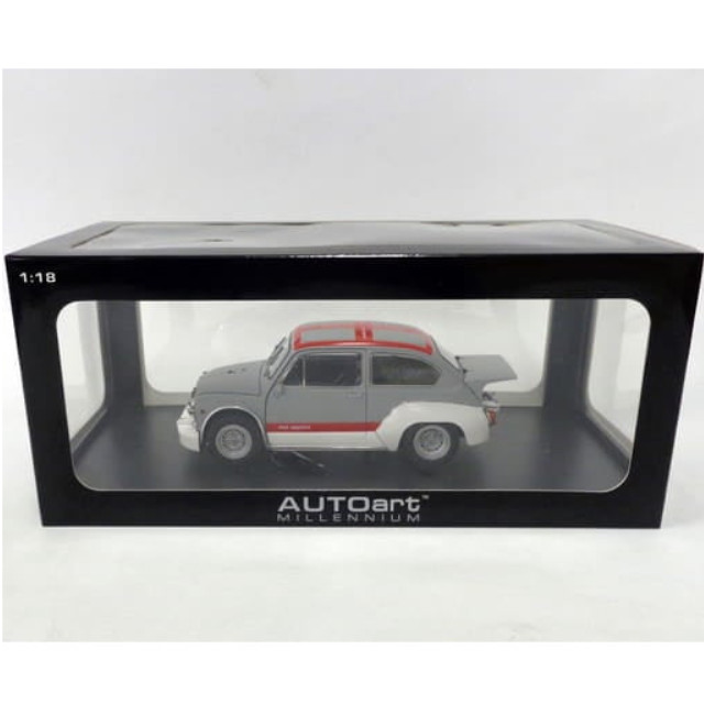 [MDL] 1/18 フィアット アバルト 1000 TCR(グレー×レッドストライプ) 完成品 ミニカー(72641) AUTOart(オートアート)