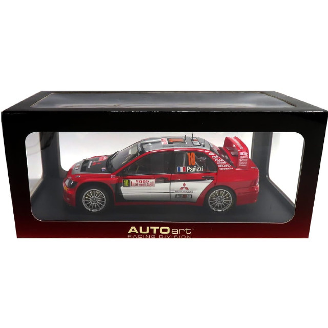 [MDL] 1/18 MITSUBISHI LANCER WRC05 PANIZZI #10(レッド×シルバー×ホワイト)  完成品 ミニカー(80541) AutoArt(オートアート)