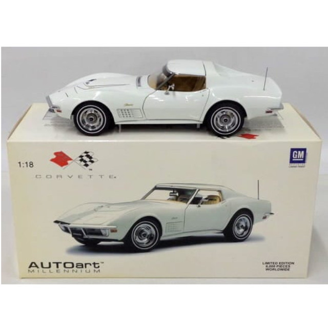 [MDL] 1/18 CHEVROLET CORVETTE 1970(クラシスホワイト) 「MILLENNIUM」  完成品 ミニカー(71171) AutoArt(オートアート)