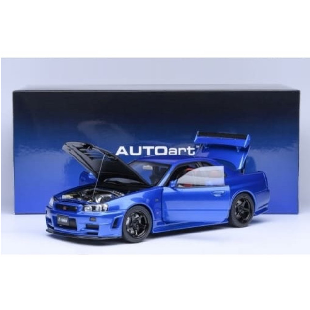 [MDL] 1/18 ニスモ R34 GT-R Z-tune(ベイサイドブルー×カーボンブラック・ボンネット) 「オートアート・コンポジットモデルシリーズ」  完成品 ミニカー(77460) AutoArt(オートアート)