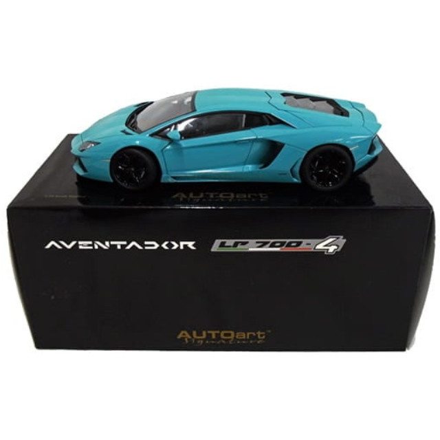 [MDL] 1/18 LAMBORGHINI AVENTADOR LP700-4(ターコイズブルー) 「Signature」  完成品 ミニカー(74667) AutoArt(オートアート)
