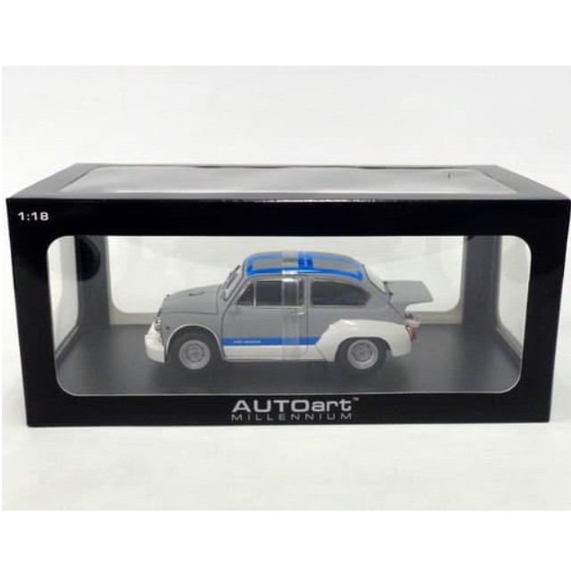 [MDL] 1/18 フィアット アバルト 1000 TCR(グレー×ブルーストライプ)  完成品 ミニカー(72642) AutoArt(オートアート)