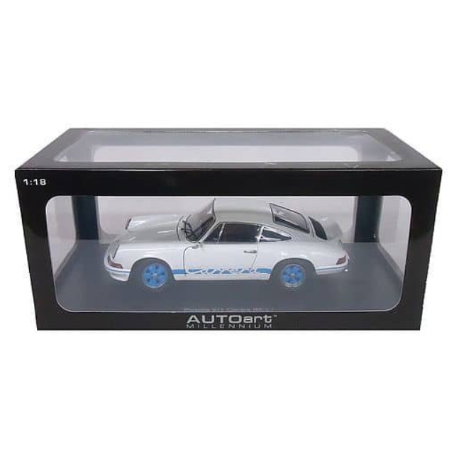 [MDL] 1/18 PORSCHE 911 CARRERA RS 2.7 1973(ホワイト×ブルー)  完成品 ミニカー(78052) AutoArt(オートアート)