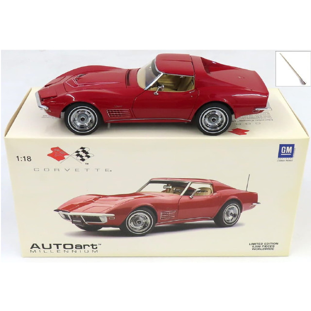 [MDL] 1/18 CHEVROLET CORVETTE 1970(モンザレッド) 「MILLENNIUM」  完成品 ミニカー(71172) AutoArt(オートアート)