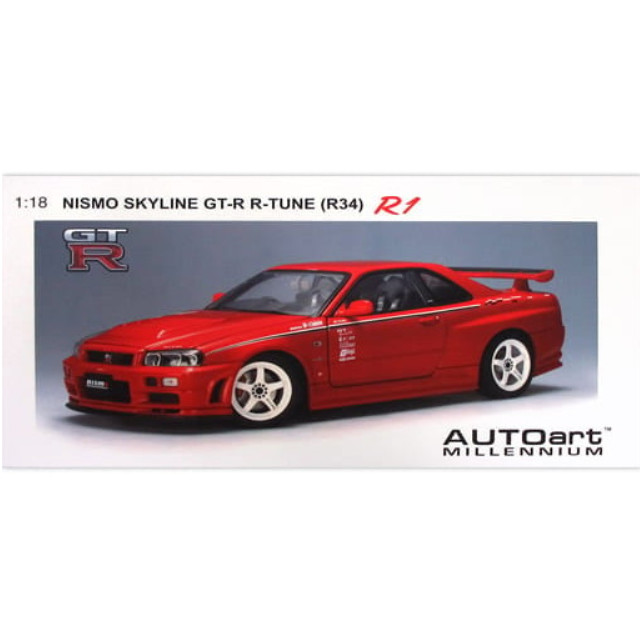 [MDL] 1/18 NISSAN SKLINE GT-R R-TUNE (R34) NISMO R1 (アクティブレッド) 完成品 ミニカー(77357) AutoArt(オートアート)