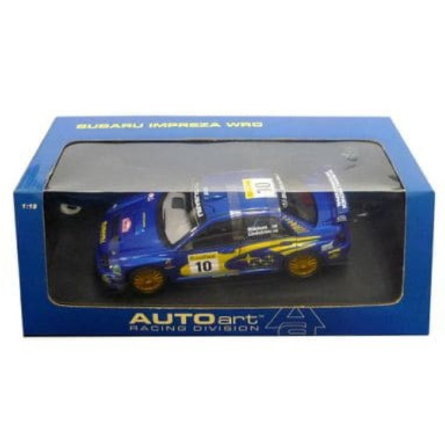 [MDL] 1/18 スバル インプレッサWRC 2002 モンテカルロ優勝車 Spike #10(ブルー×イエロー) 完成品 ミニカー(80292) AutoArt(オートアート)