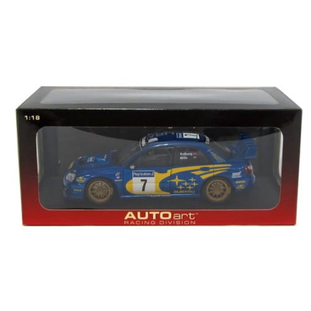 [MDL] 1/18 SUBARU NEW AGE IMPREZA WRC 2003 WINNER OF RALLY FRANCE MOTUL #7(ブルー×イエロー) 「RACING DIVISION」 完成品 ミニカー(80393) AutoArt(オートアート)
