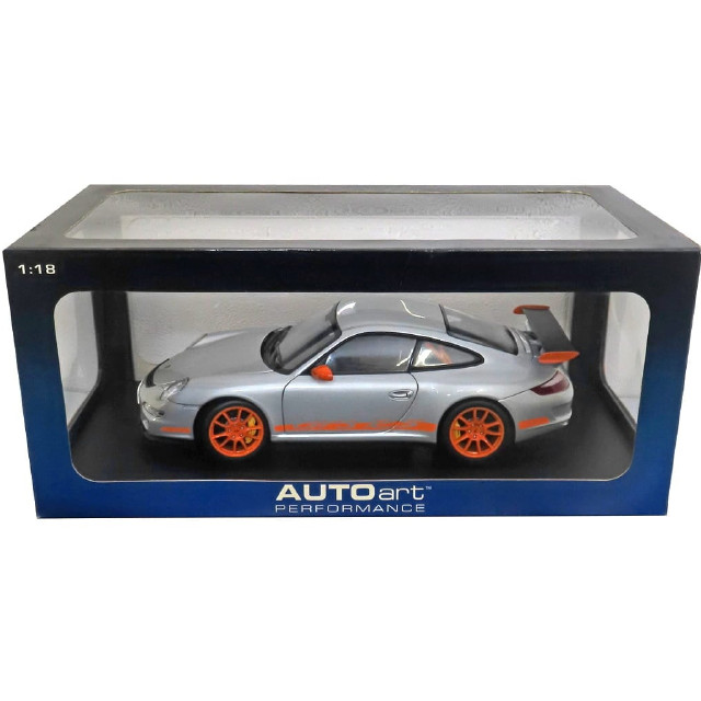 [MDL] 1/18 Porsche 997 GT3 RS(シルバー×オレンジ) 「PERFORMANCE」  完成品 ミニカー(77993) AutoArt(オートアート)