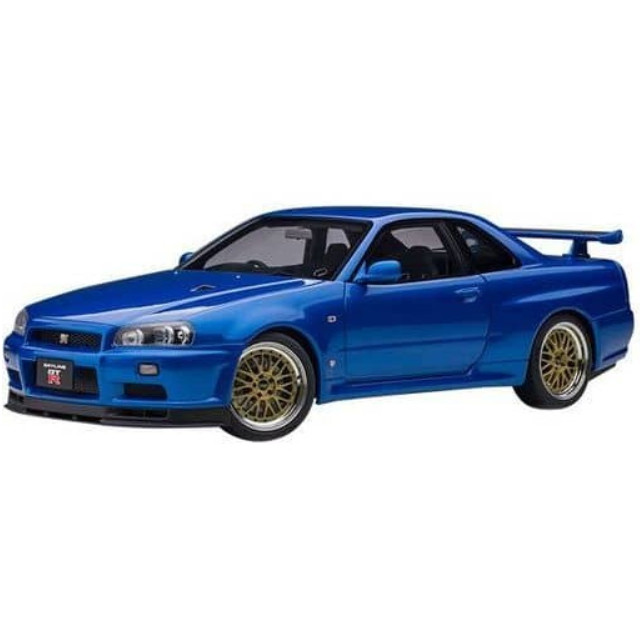 [MDL] 1/18 日産 スカイライン GT-R R34 Vスペック II BBS LM ホイール・バージョン(ベイサイドブルー)  完成品 ミニカー(77409) AutoArt(オートアート)